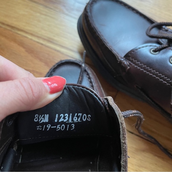 Sebago Dockside Boat Shoes Brown Leather Made in USA Men 8.5M
